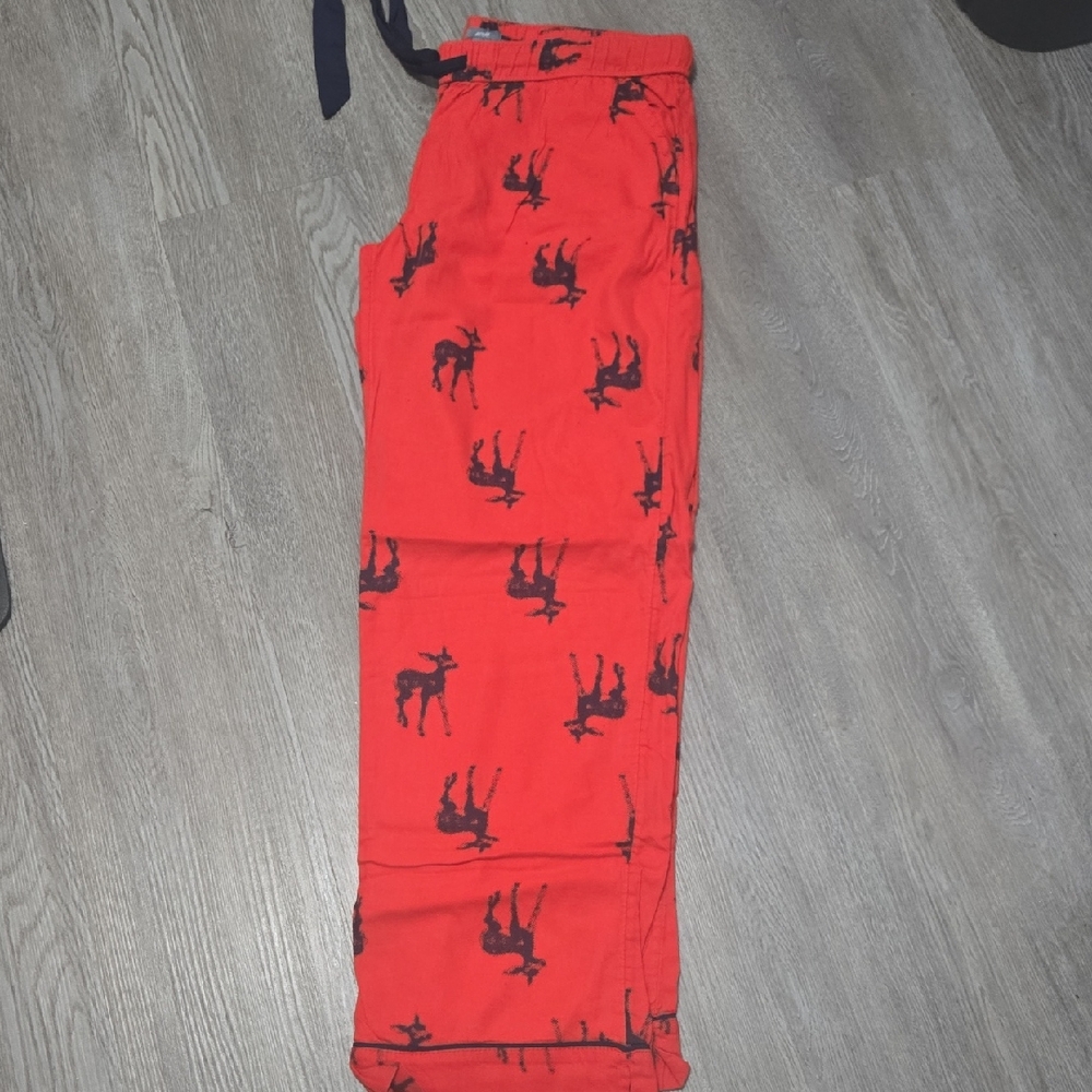 Aerie Red And Blue Printed Pj Pants. Soft Flannel With Pockets
